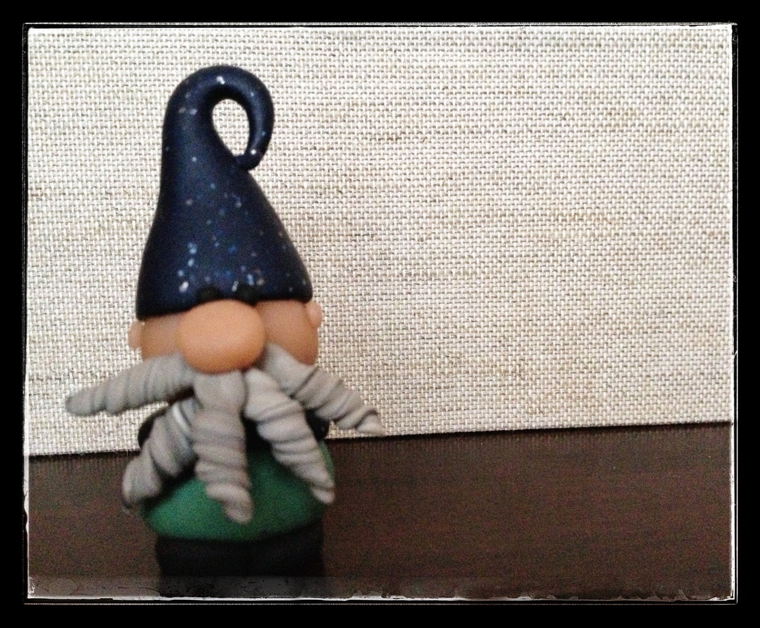 Garden Gnome - Blue Hat - Polymer Clay Gnome (Alexander)