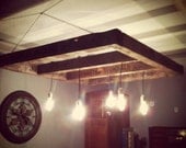 Reclaimed Wood Edison Bulb Chandelier