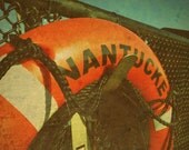 Nantucket Life Ring Photograph, Martha's Vineyard Ferry, 9 x 12"