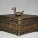 African Tribal Ashanti Rare Antique Cast Bronze Gold Sand Box