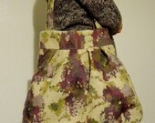 Sexy bag.purple flower handbag. Spring-summer.  Large tote bag.. Purse. Shoulder bag. laptop bag.laptapesty purse