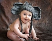 Pattern Elephant Baby Hat Alabama Crochet Quick and Easy Beanie Toboggan Animal Newborn Costume Boy Girl Gift