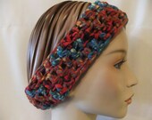 SET of Fingerless Gloves Mittens and Headband Handmade Crocheted Woman Girl Wrist Arm Warmers  Handmade Accessory