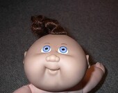 Vintage 1980s Cabbage Patch Doll With Hair And Blue Eyes