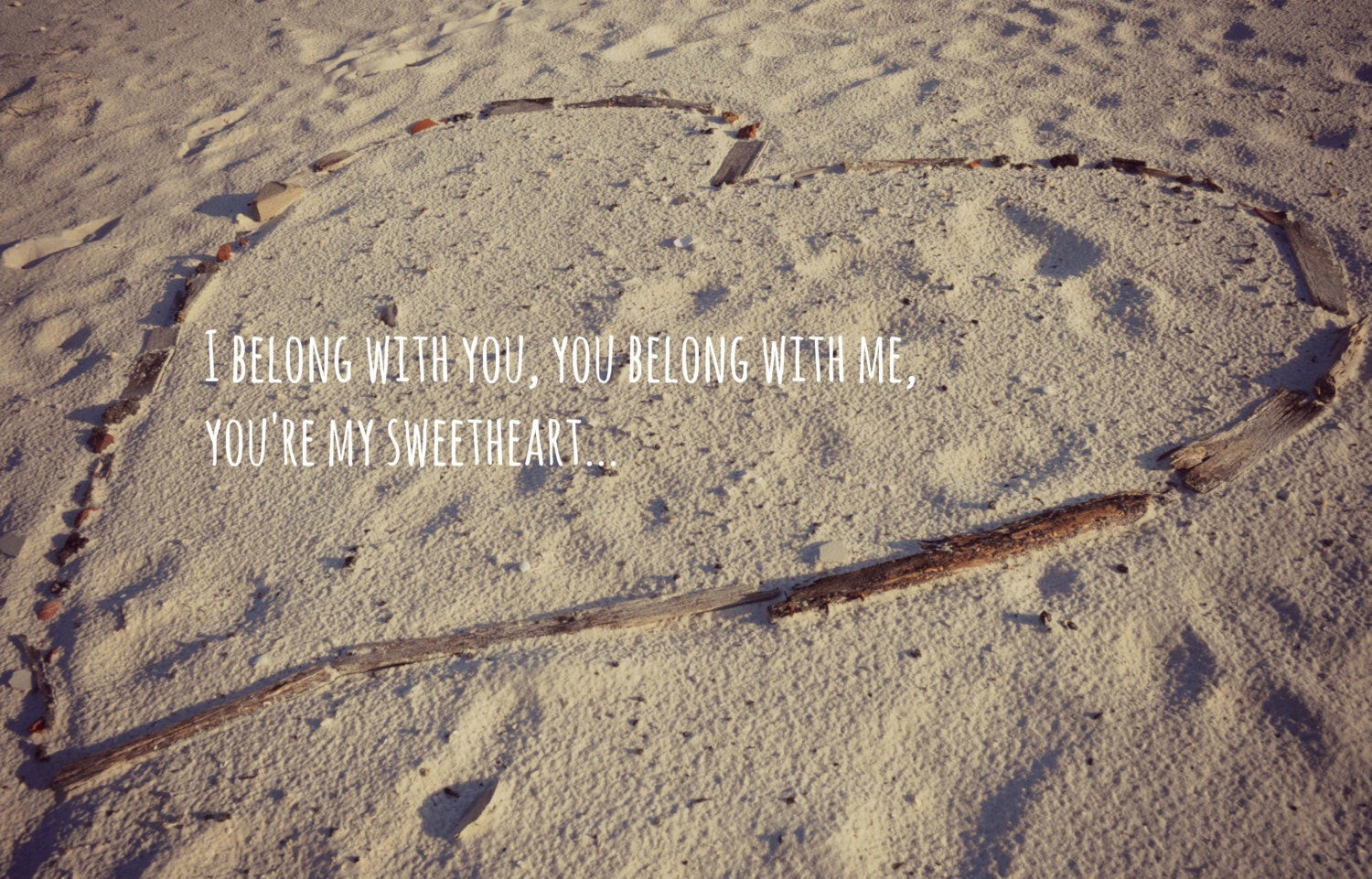 the lumineer's song quote - ho hey - beach - romantic - wedding gift - anniversary gift - photography print