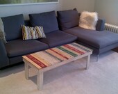 Colorful Weathered Pallet Coffee Table