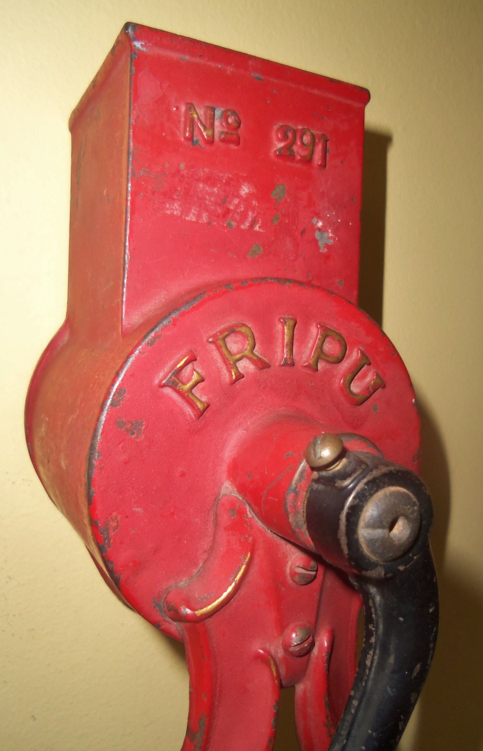 Red Industrial Food Grinder Fripu 1900s