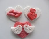 Edible Valentine day, wedding, engagement or anniversary Cupcake Toppers: Kissing love birds, Kissing lips and hearts. Il_170x135