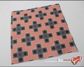 8bit D-Pads Coral - One Yard of Nintendo themed Kona Cotton Fabric