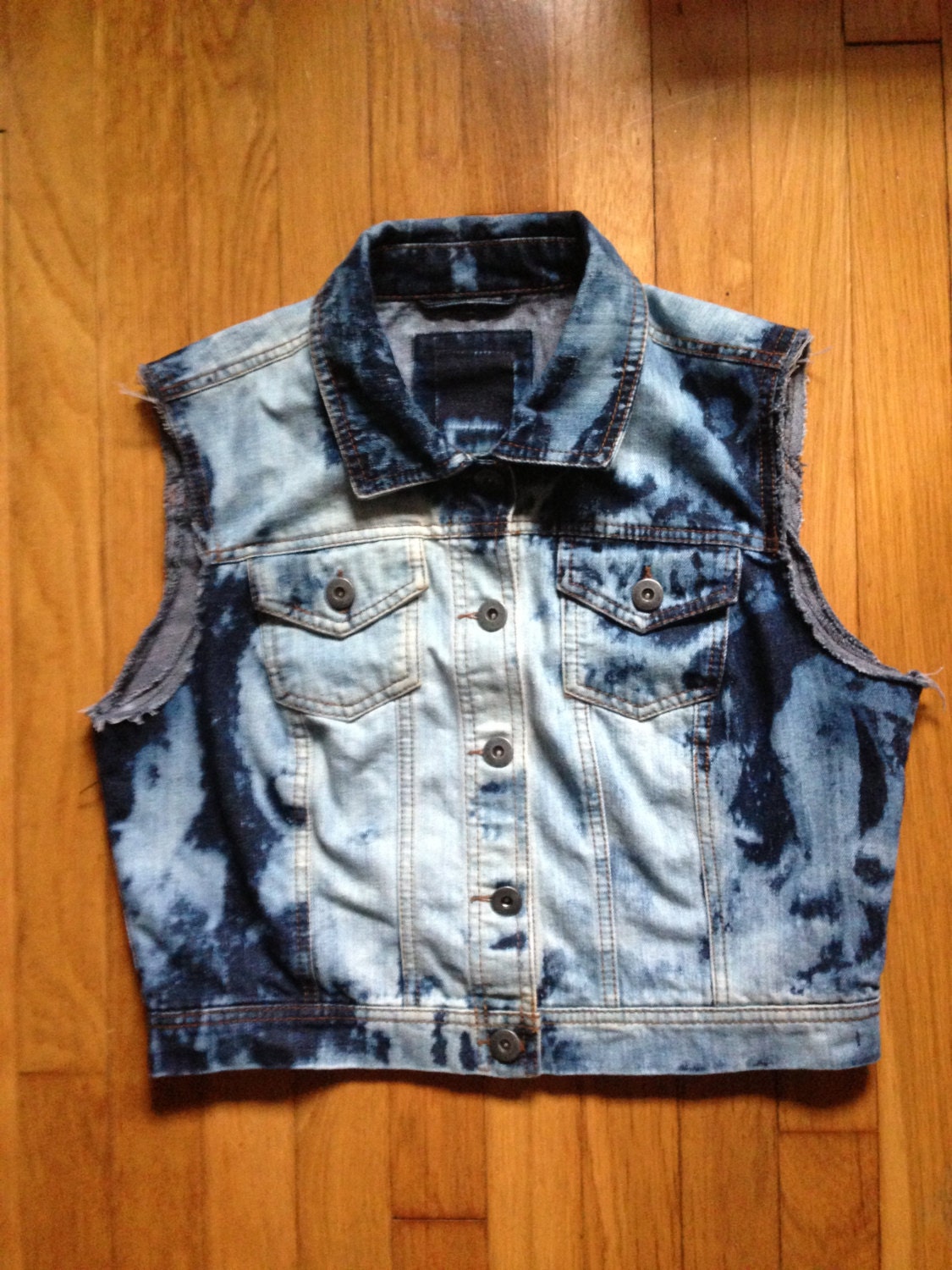 Denim women's vest
