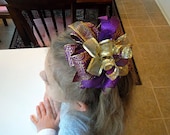 Louisiana LSU Purple and Gold Big Hair Bow