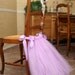 Handcrafted chair tutus add personality to your table, perfect for wedding table, bridal party, baby shower or other special occasion.