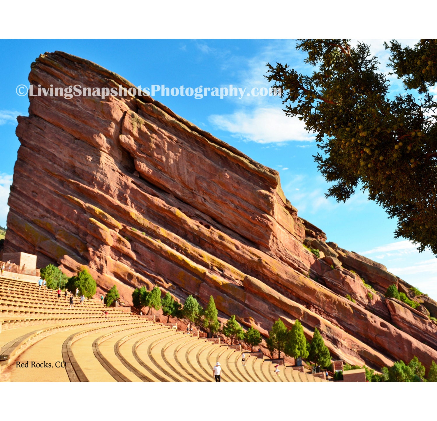 8x10 Photo of Red Rocks, CO, unframed Front Range print