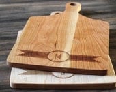 Handle Modern Ribbon Banner Custom Cutting Board
