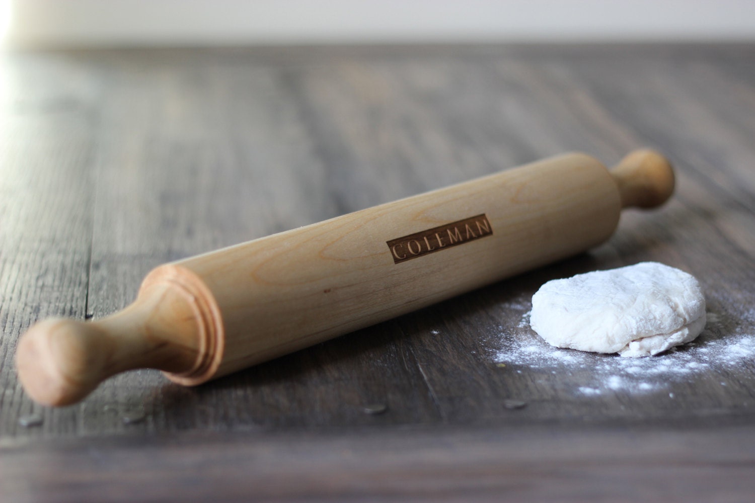 Custom Rolling Pin - Solid Wood Engraved Personalized Kitchen Keepsake