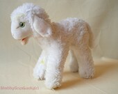 Steiff Cosy Lamby, midi size lamb toy with open mouth & ID, antique German vintage stuffed animal, collectible plush toy, Easter lamb