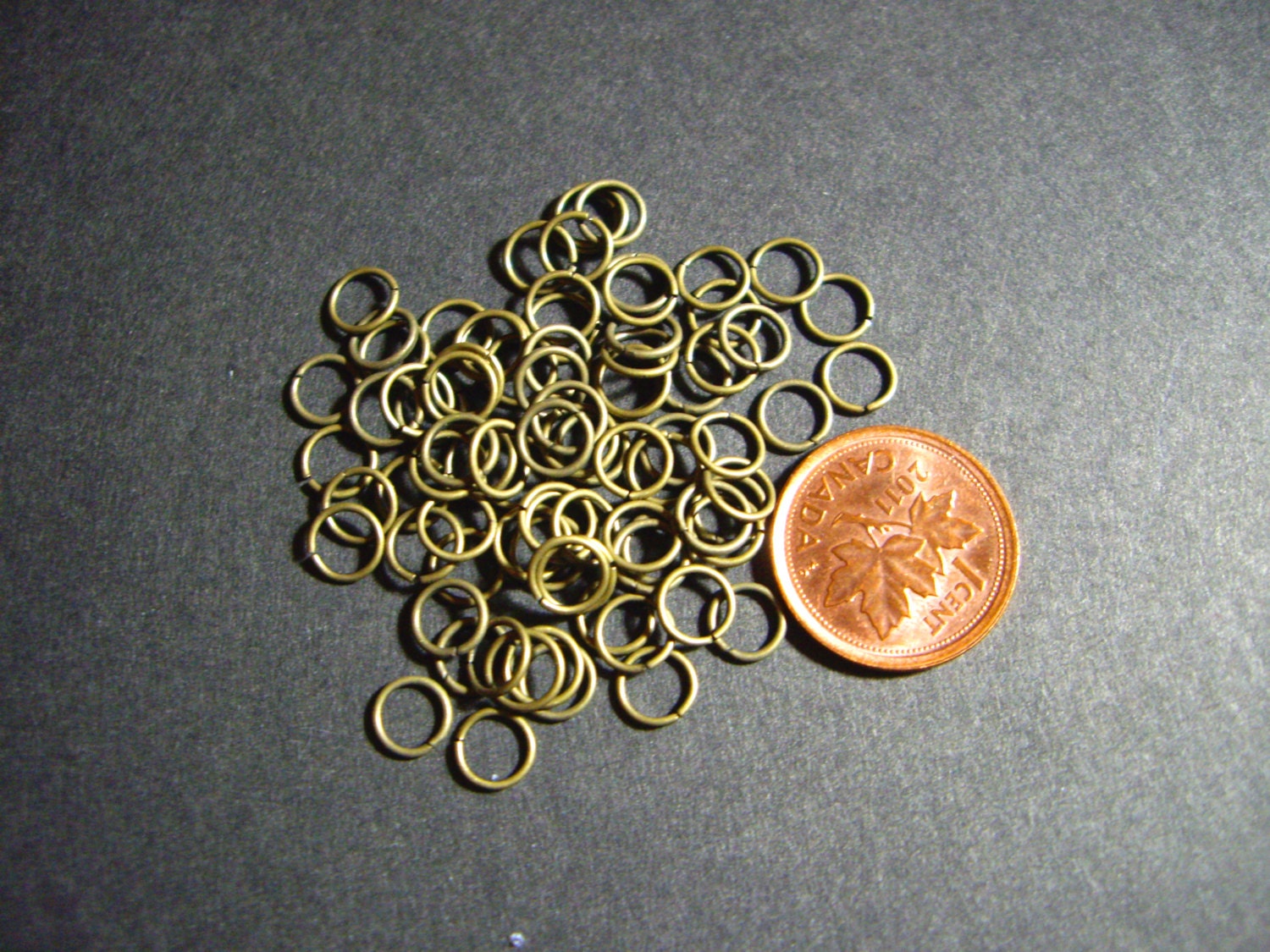 Antique Brass Plated Open Round Brass Jump Ring Findings,22 Gauge,6mm,100 Pcs