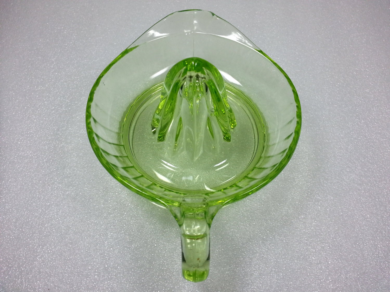 Vintage Green Depression Glass Juice Reamer