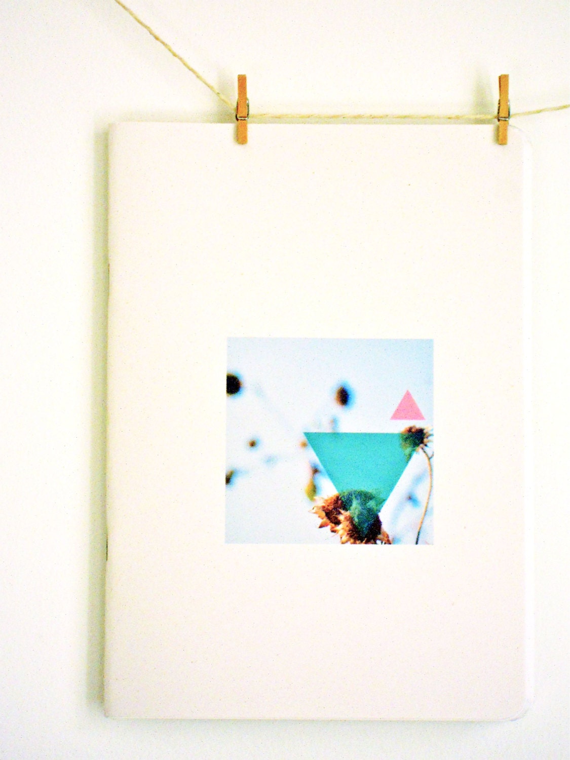 Geometric Notebook Recycled Journal Mint Triangle Photo Summer Trends