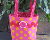 red rick-rack mini tote