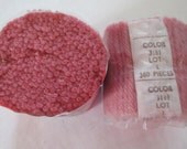 2 skeins- Bernat Wool Rug Yarn Cut for Latch Hook  Color 3181 (rosy pink)