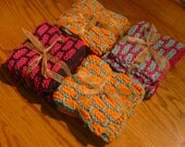Hand Knit Oversize Cotton Dish Cloth - Wash Cloth - Set of 2 - Approximately 10" X 10"