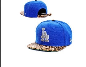 Los Angeles Dodgers leopard print snapback.