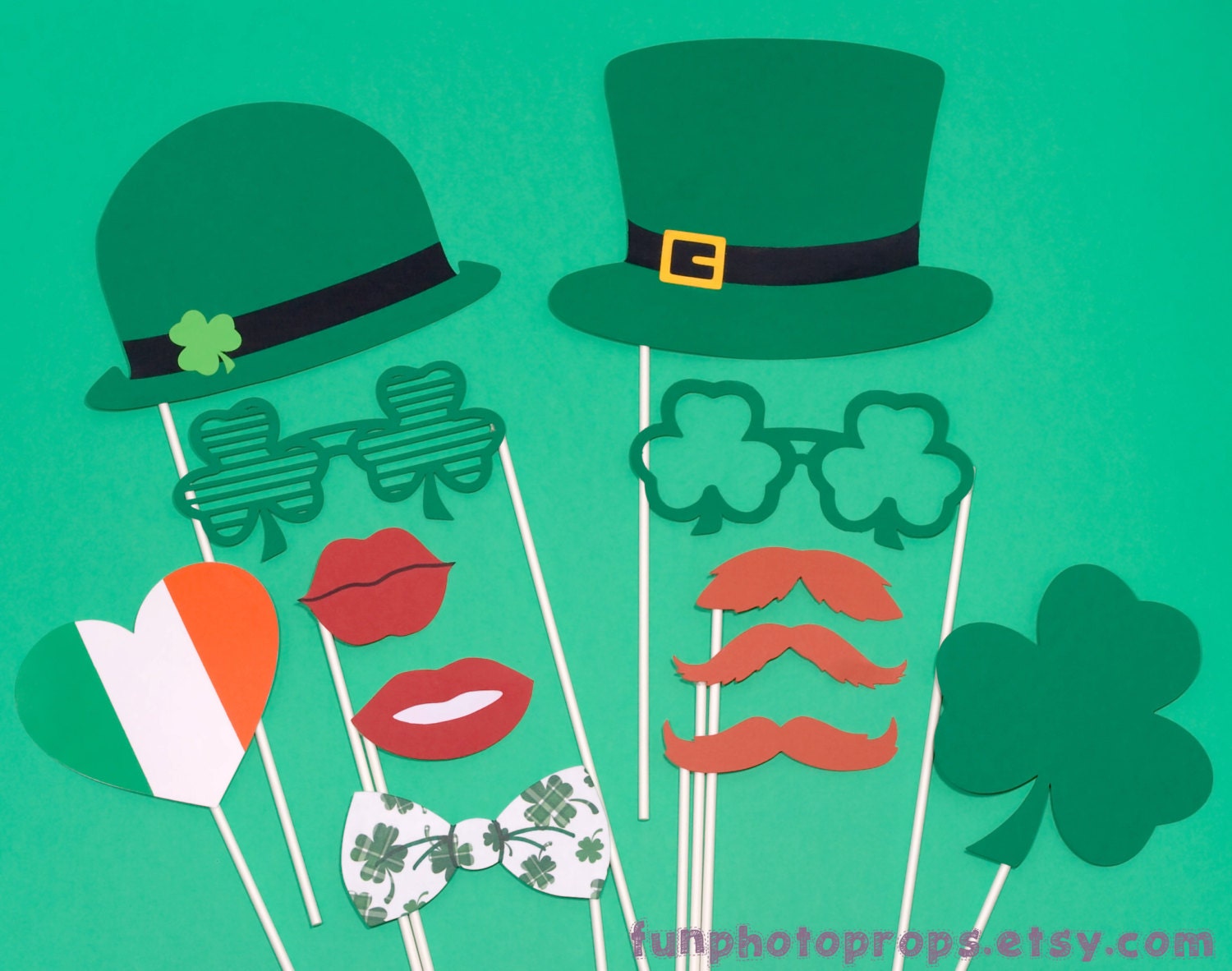 St Patrick's Day Photo Booth Props - 12 Piece Photobooth Set - Photobooth Props Il_170x135