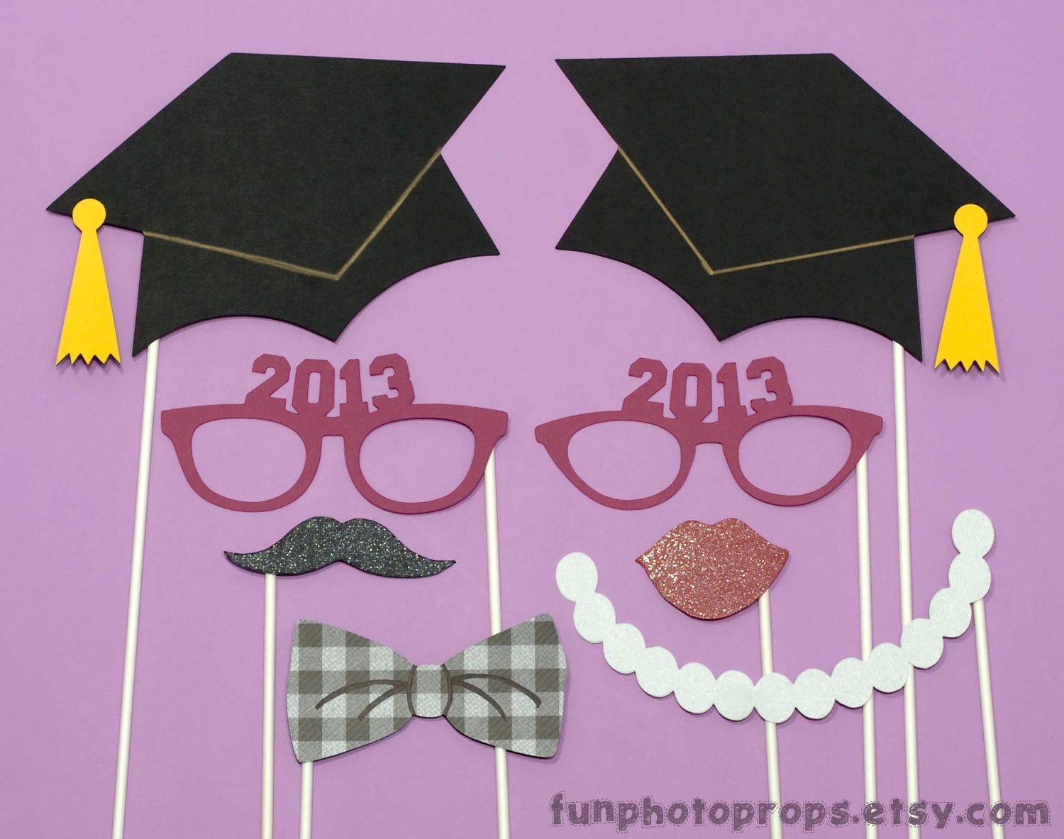Photo Booth Prop Set- 8 Piece Graduation Photo Booth Prop Set - Photobooth Props Il_170x135