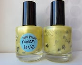 Radar love Nail Polish -  full size bottle  - Handmade - opaque - yellow - nail lacquer - 80's