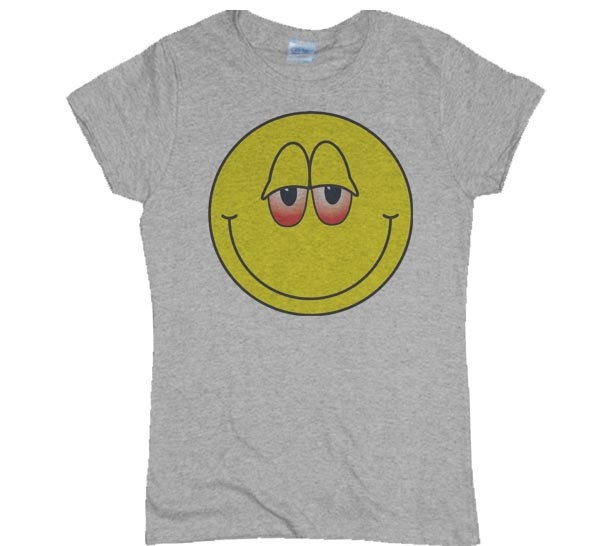 Stoner Happy Face Womens T Shirt