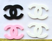 Set of 5pcs Assorted Fancy large X  Flat Back Decoden Resin Cabochons 58mm-SZ0107