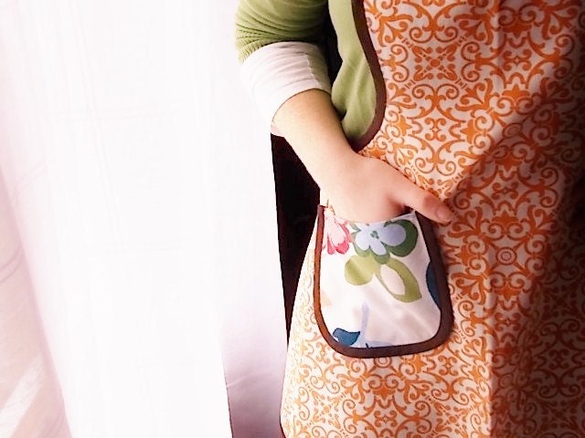 Full Apron, orange, kitchen pretty, women
