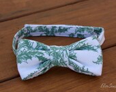 Toddler Boy Bowtie Christmas Green Holly
