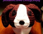 Crocheted Basset Hound Hat Beanie