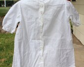 Vintage 70s DRESS soft paper thin boho bohemian hippie flowers button up retro hipster white girl toddler 2T