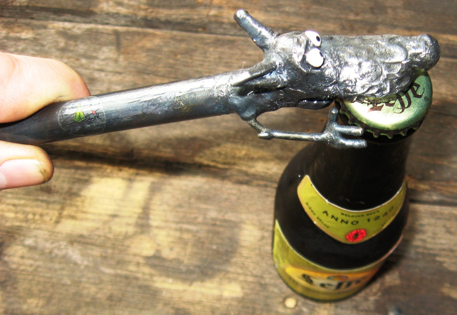 Bottle Opener handmade from recycled steel