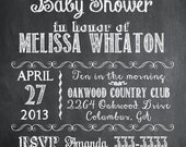 Chalkboard Mixed Typography Baby Shower Invitation - Printable Il_170x135