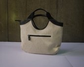Natural Color Sack Cotton Women Bag Tote,Handbag, Shoulder Bag, Travel Bag, School Bag, Work Bag, Book Bag, Everyday Bag/ Market Bag - B004