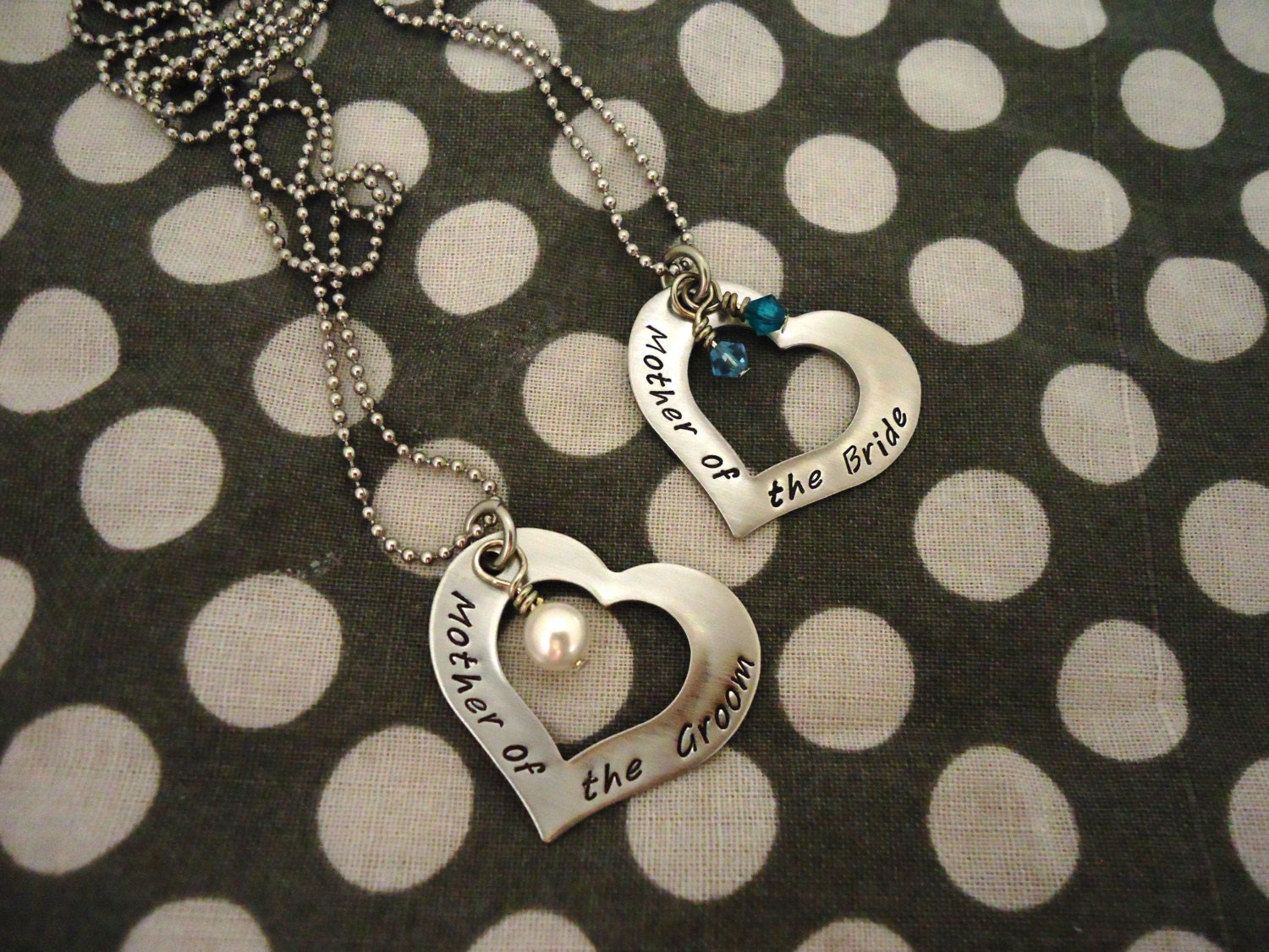 Mother of the Bride Mother of the Groom Wedding  Necklace Hand Stamped SHIPPED in 10-14 Days SHIPPING TIME 3-5 Daysc