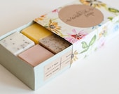 SAMPLE SET - Mint, Carrot, Lemongrass, Cherry Blossom, Chai Vanilla, Rose & Chamomile - Natural, Handmade, Vegan