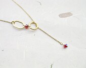 Gold plated infinity Lariat necklace, Handmade Lariat, Wedding necklace, Personalized, Amethyst Swarovski crystal, February, Every day.