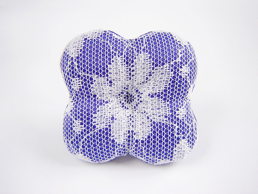 Purple Jewelry, Indigo Jewelry, Lace Jewelry, Lace Flower, Purple Brooch, Lace Brooch, Violet Jewelry, Fabric Jewelry, Fabric Flower Brooch
