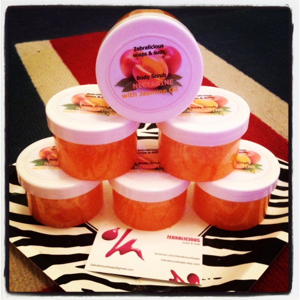 Nectarine Body Scrub Infused with Jasmine Oil