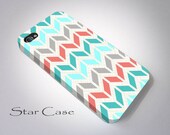 Retro Chevron iPhone 4/ 4s and 5 Case -Ocean Geometric Aztec- Cell Phone Cover - iPhone Hard Case - Tribal Aztec Navajo Mint Turquoise Girly