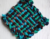 Teal, Turquoise & Brown Pot Holder Set