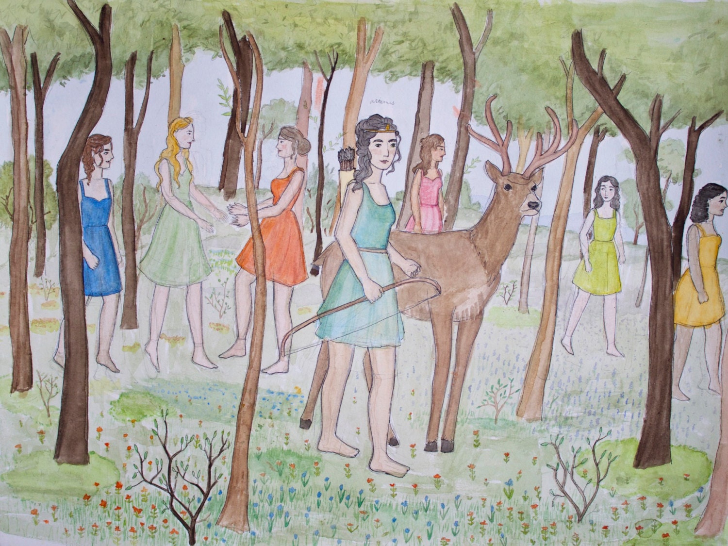 Original Drawing- Artemis