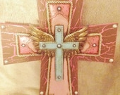 1/2off Cross Sale Cowgirl Angel Wing Cross