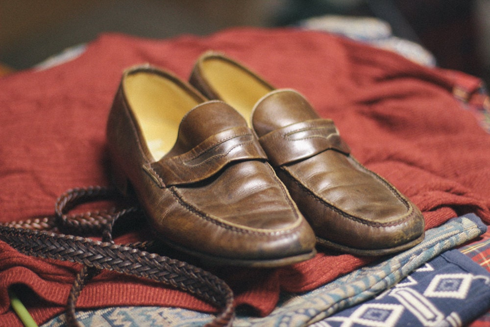 1970s Brown Vintage Gucci Penny Loafers (Size 9.5 US, 42.5 EUR) - HicksterMarket