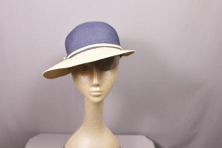 Blue and White Vintage Summer Hat.